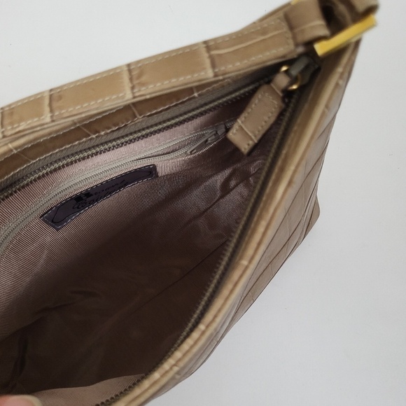 Browns Couture Faux Leather handbag baguette shoulder bag purse small - Picture 7 of 8